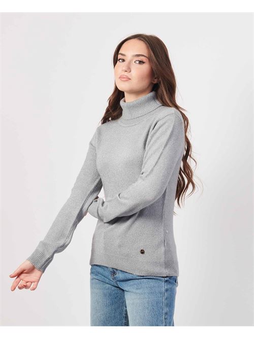 Yes Zee women's turtleneck with allover glitter YES ZEE | M048-BT000809